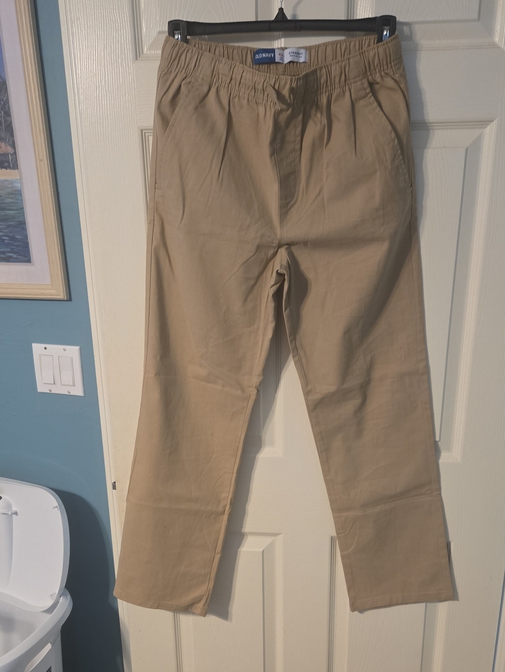 Old Navy Tan Elastic-Waist Casual Pants for Kids